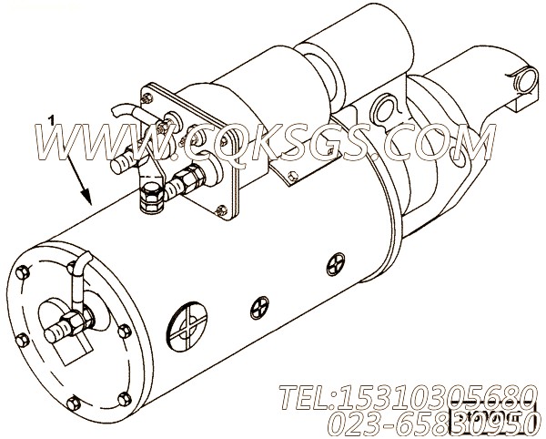 【起动马达】康明斯CUMMINS柴油机的3093143 起动马达