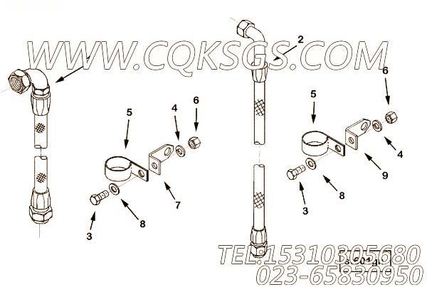【柔性软管】康明斯CUMMINS柴油机的AS20026 40SS 柔性软管