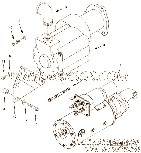 【空气起动马达】康明斯CUMMINS柴油机的3026798 空气起动马达