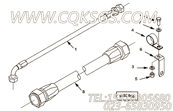 【柔性软管】康明斯CUMMINS柴油机的3634430 柔性软管