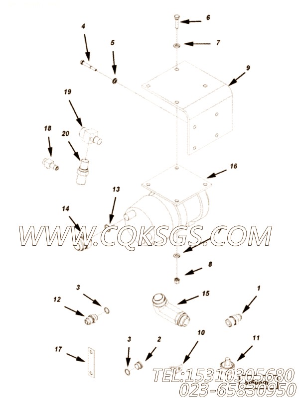 【发动机MTG底漆】康明斯CUMMINS柴油机的3085687 发动机MTG底漆