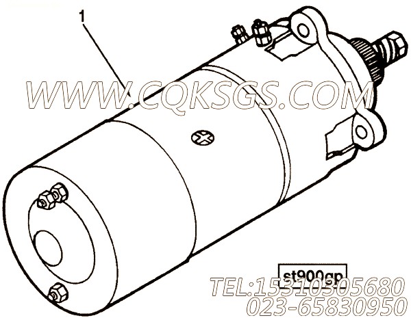 【起动马达】康明斯CUMMINS柴油机的3279461 起动马达