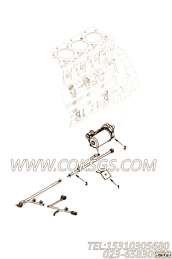 【起动马达】康明斯CUMMINS柴油机的3947880 起动马达