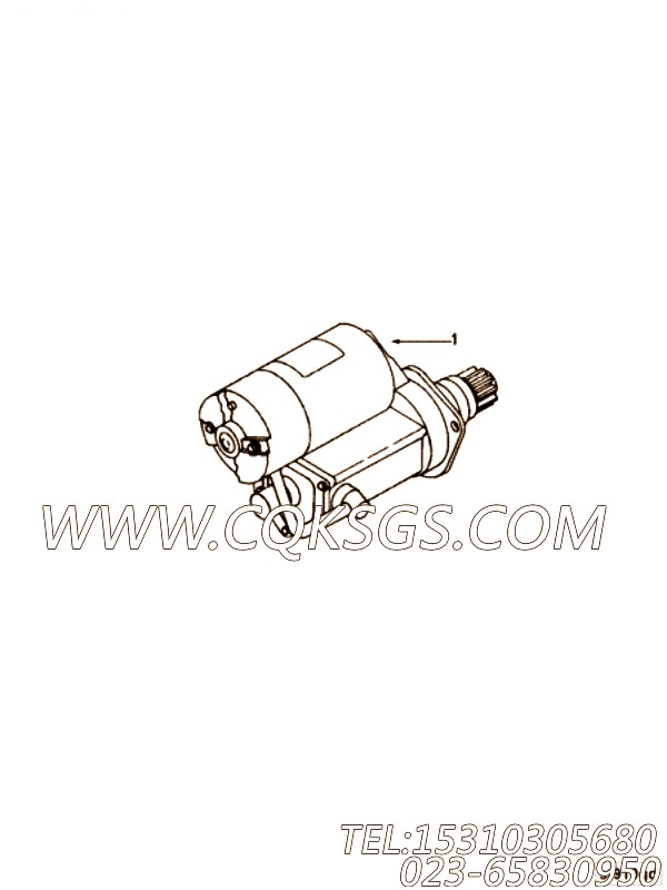 【起动马达】康明斯CUMMINS柴油机的3920403 起动马达