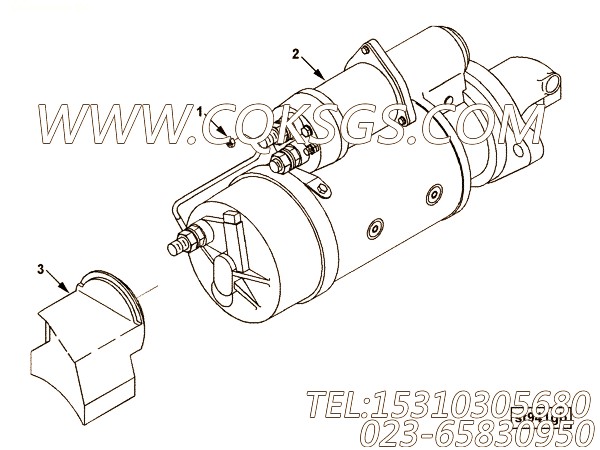 【起动马达】康明斯CUMMINS柴油机的3990608 起动马达