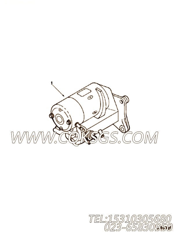 【起动马达】康明斯CUMMINS柴油机的3924466 起动马达