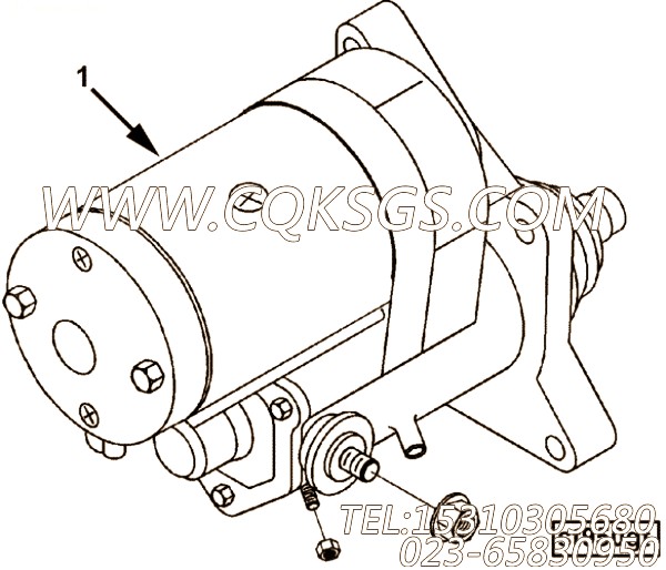 【起动马达】康明斯CUMMINS柴油机的3939012 起动马达