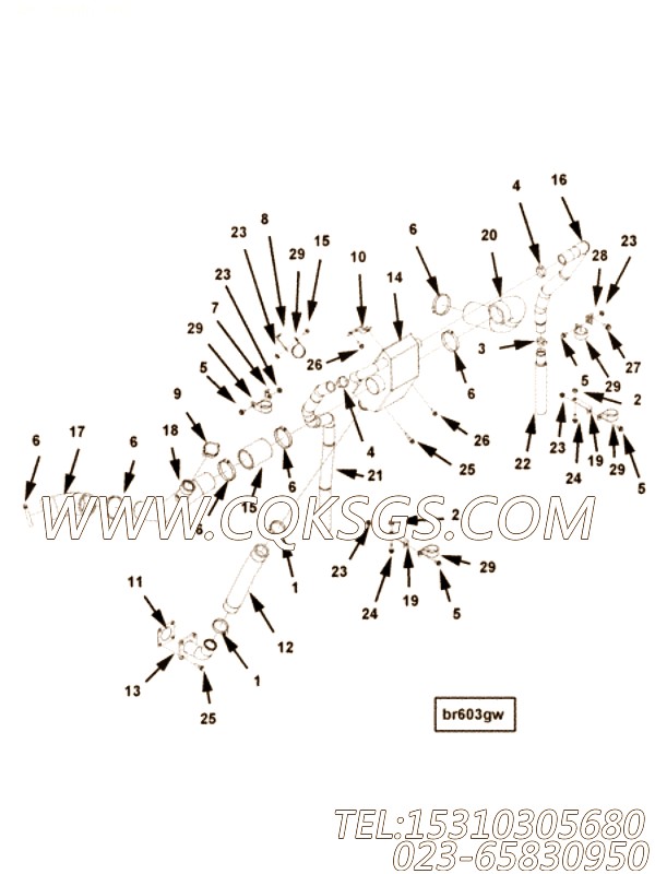 【换气管】康明斯CUMMINS柴油机的3639794 换气管