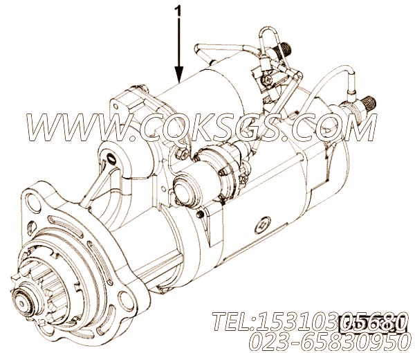 【起动马达】康明斯CUMMINS柴油机的5284079 起动马达