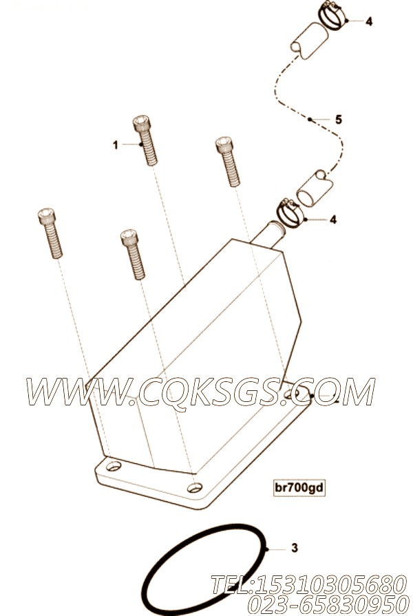【曲轴箱通气孔MTG的】康明斯CUMMINS柴油机的3421321 曲轴箱通气孔MTG的