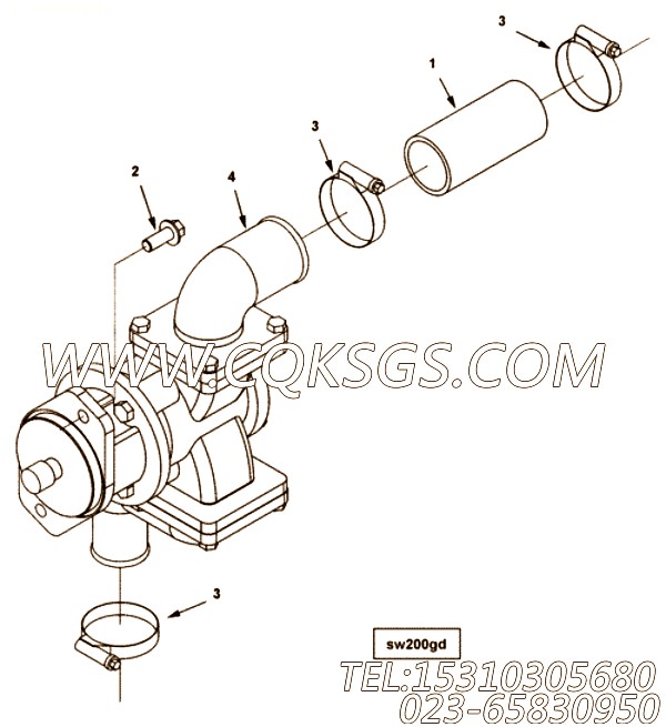 【海水泵体的主要工具】康明斯CUMMINS柴油机的4930629 海水泵体的主要工具