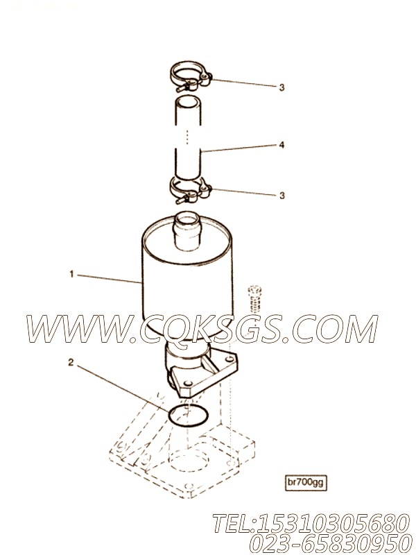 【曲轴箱通气孔MTG的】康明斯CUMMINS柴油机的3426032 曲轴箱通气孔MTG的