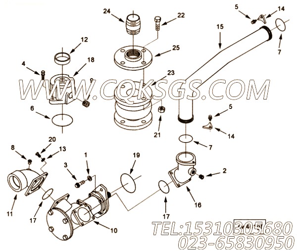 【法兰】康明斯CUMMINS柴油机的4020127 法兰