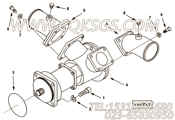 【海水泵】康明斯CUMMINS柴油机的3897387 海水泵