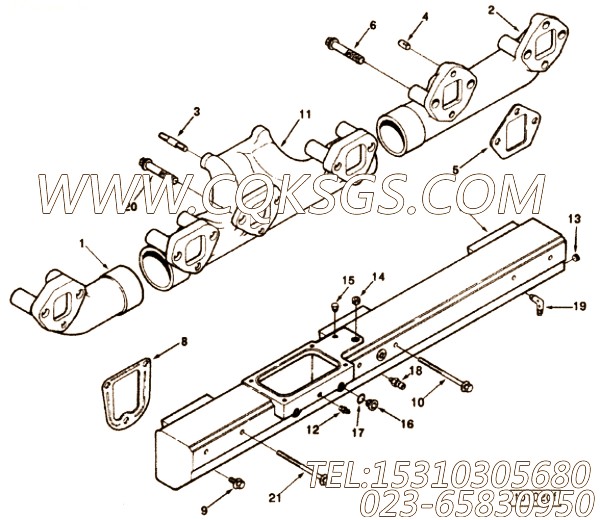 【进气歧管】康明斯CUMMINS柴油机的3074518 进气歧管