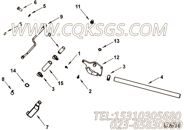 【曲轴箱通气】康明斯CUMMINS柴油机的4897553 曲轴箱通气