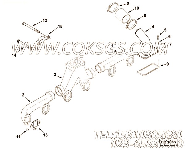 【排气歧管】康明斯CUMMINS柴油机的3251690 排气歧管
