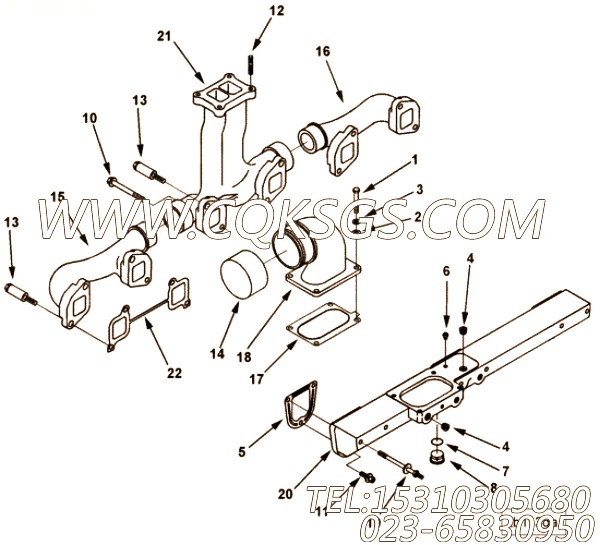 【进气歧管】康明斯CUMMINS柴油机的3255666 进气歧管