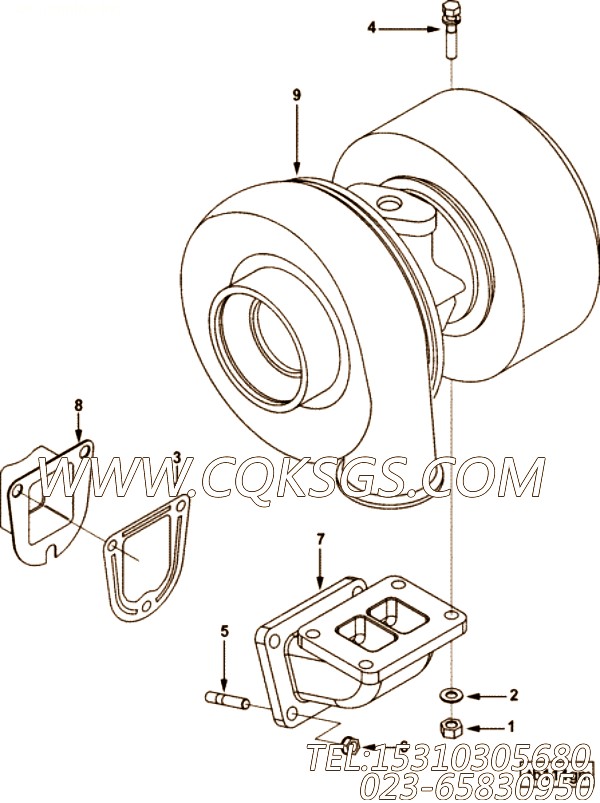 【涡轮增压器】康明斯CUMMINS柴油机的3504942 涡轮增压器