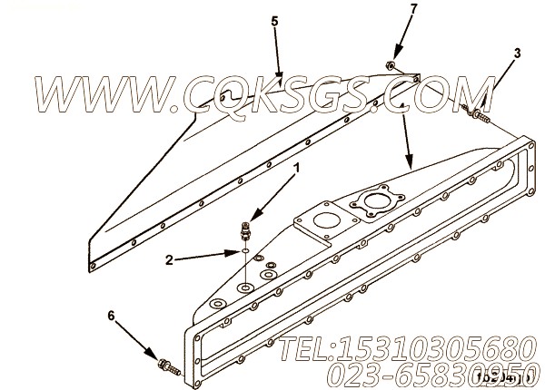 【进气歧管】康明斯CUMMINS柴油机的3606950 进气歧管