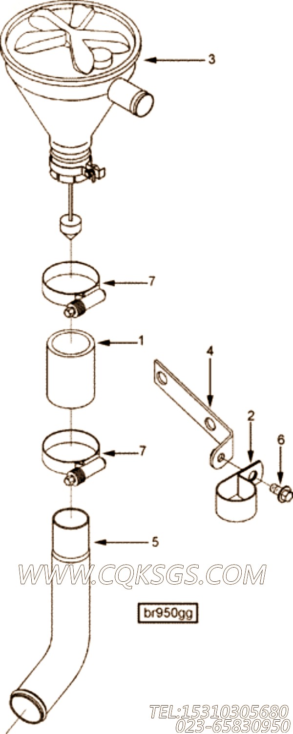 【管支撑】康明斯CUMMINS柴油机的3282884 管支撑