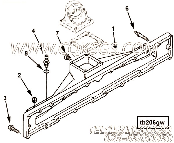 【进气歧管】康明斯CUMMINS柴油机的3896779 进气歧管
