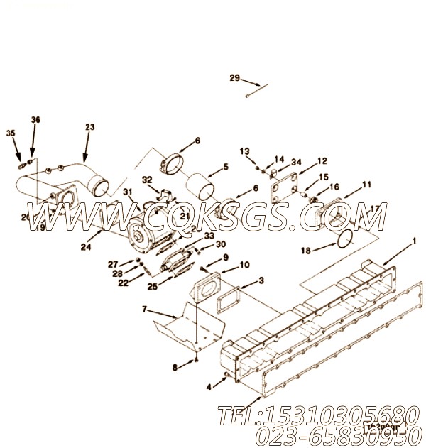 【软管】康明斯CUMMINS柴油机的3085598 软管