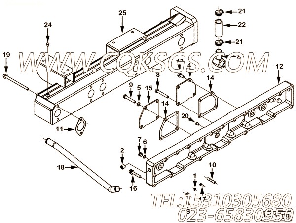 【Tube, Water Transfer】康明斯CUMMINS柴油机的3973371 Tube, Water Transfer