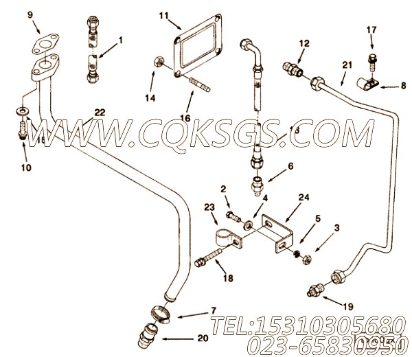 【TUR油漏管】康明斯CUMMINS柴油机的3200156 TUR油漏管