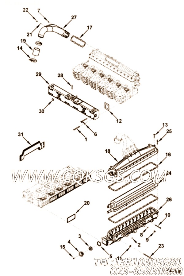 【Stud】康明斯CUMMINS柴油机的4978598 Stud