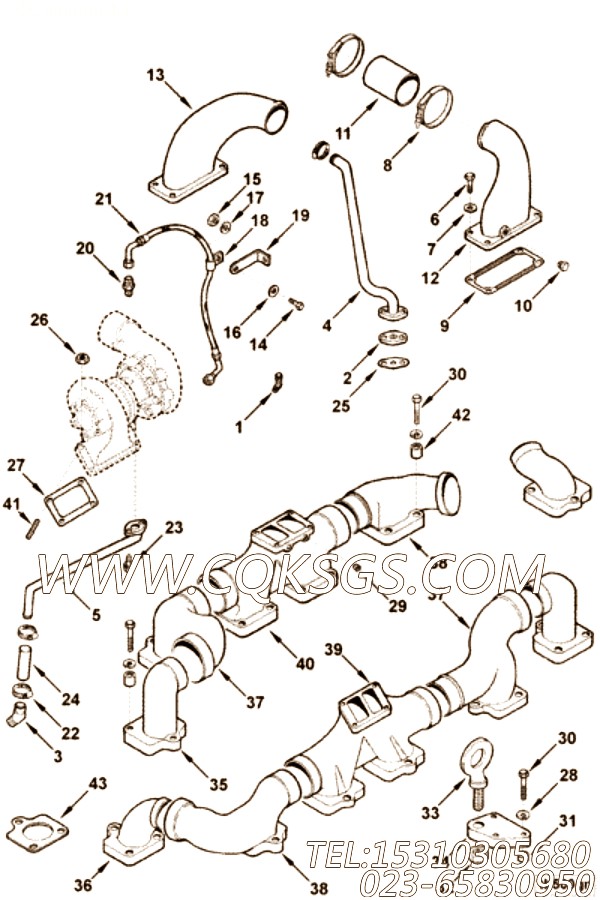 Spacer, Exhaust Manifold