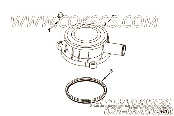 【曲轴箱通气】康明斯CUMMINS柴油机的3974820 曲轴箱通气