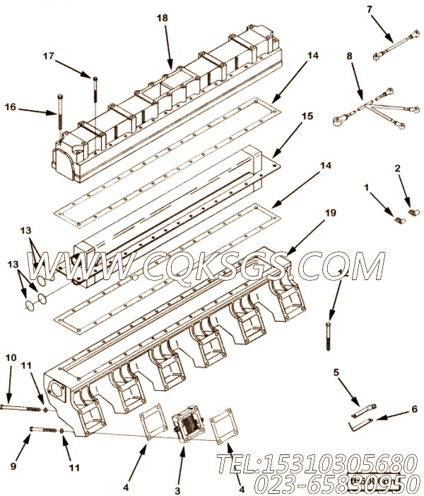 【六角头螺栓】康明斯CUMMINS柴油机的3093896 六角头螺栓