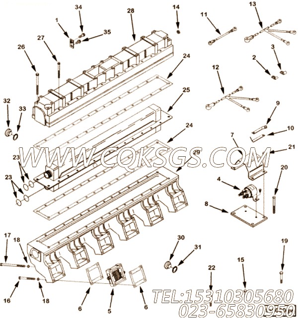 【开关支架】康明斯CUMMINS柴油机的3093516 开关支架