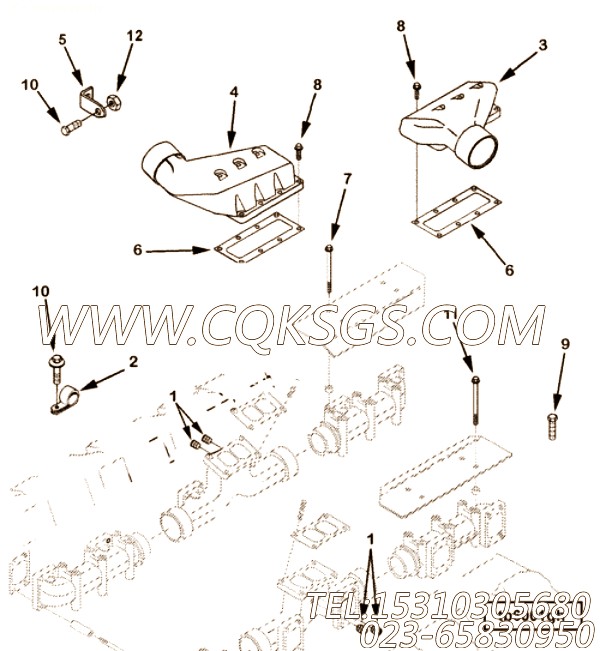 【六角法兰六角螺钉】康明斯CUMMINS柴油机的3093934 六角法兰六角螺钉