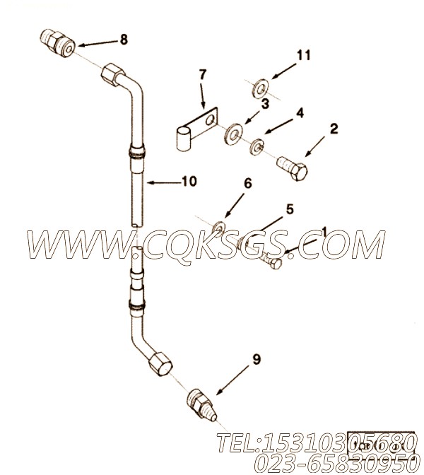 【柔性软管】康明斯CUMMINS柴油机的3628709 柔性软管