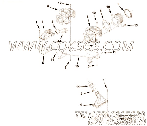 【连接支架】康明斯CUMMINS柴油机的4001060 连接支架
