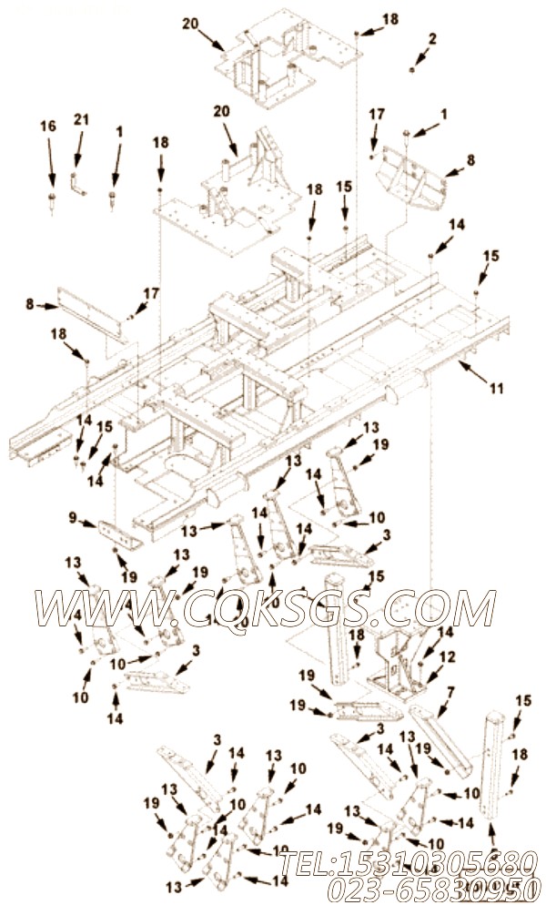 【连接支架】康明斯CUMMINS柴油机的4000745 连接支架