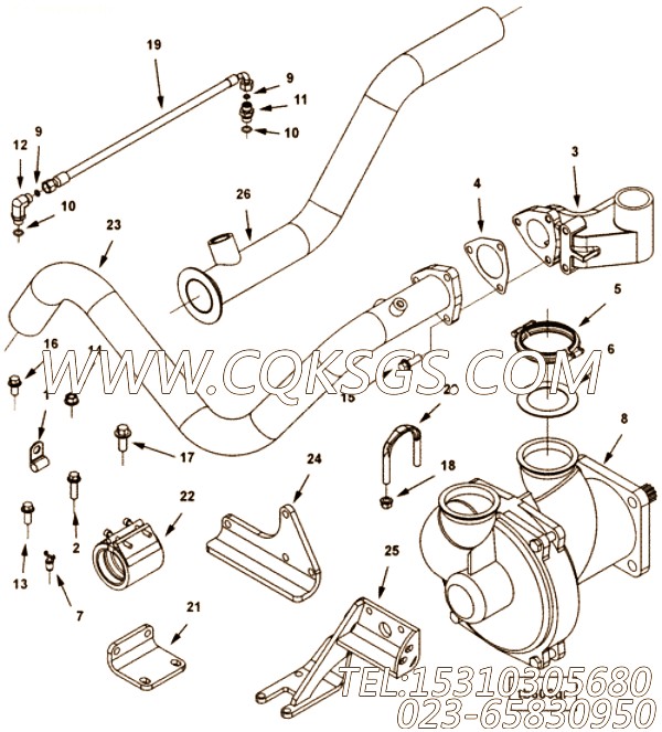 【外螺纹弯头】康明斯CUMMINS柴油机的3682701 外螺纹弯头