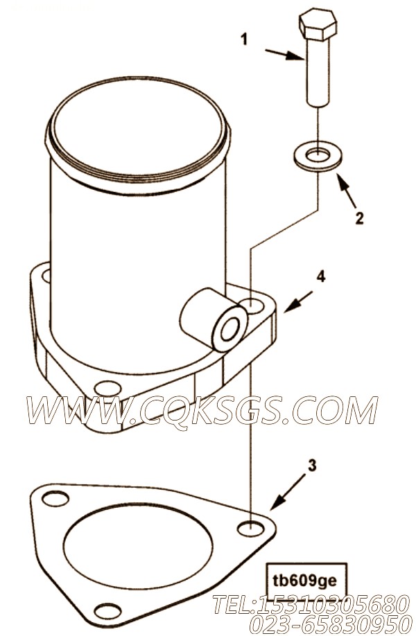 【出水口连接】康明斯CUMMINS柴油机的4968668 出水口连接