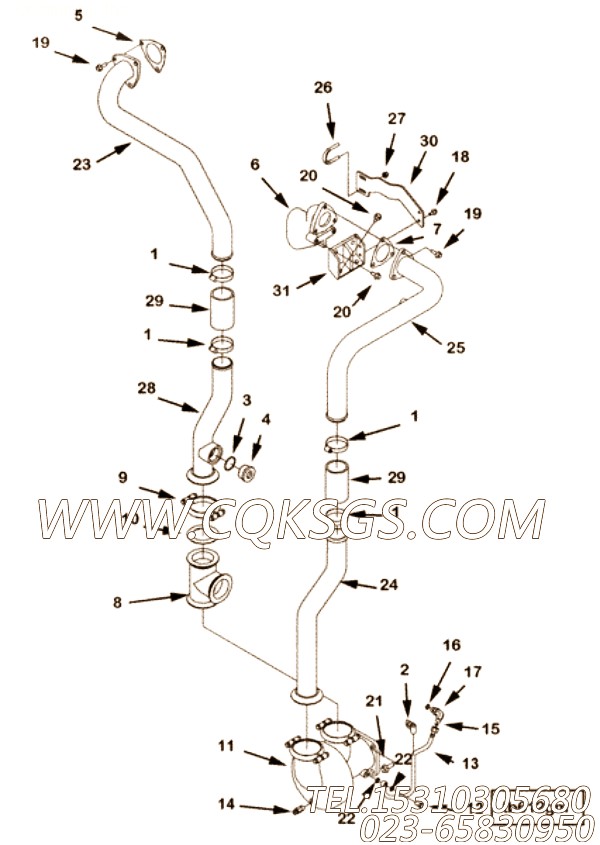 【水泵】康明斯CUMMINS柴油机的3638083 水泵