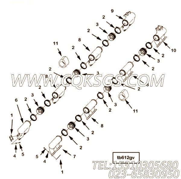 【排气歧管】康明斯CUMMINS柴油机的4014640 排气歧管