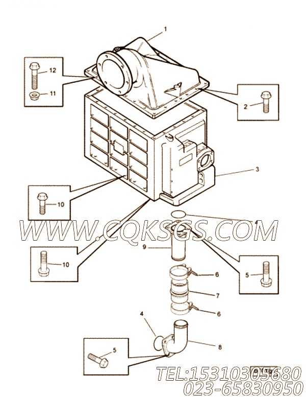 【Tube, Water Transfer】康明斯CUMMINS柴油机的4012061 Tube, Water Transfer