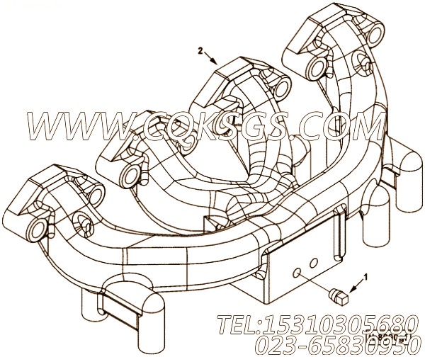 【排气歧管】康明斯CUMMINS柴油机的C6205115130 排气歧管