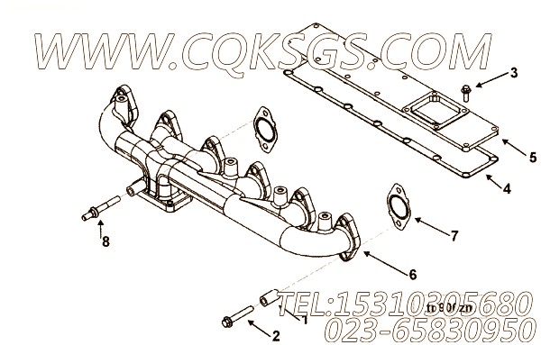 【排气歧管】康明斯CUMMINS柴油机的3942257 排气歧管