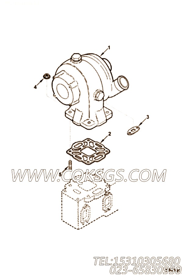 【涡轮增压器】康明斯CUMMINS柴油机的3912221 涡轮增压器