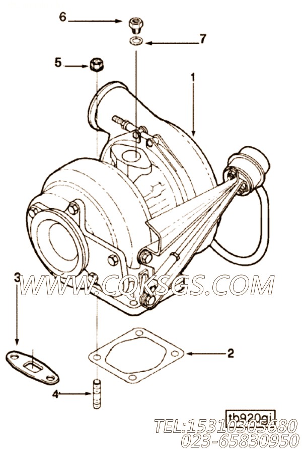 【涡轮增压器】康明斯CUMMINS柴油机的3536245 涡轮增压器