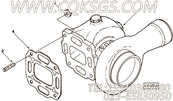 【涡轮增压器】康明斯CUMMINS柴油机的3529761 涡轮增压器