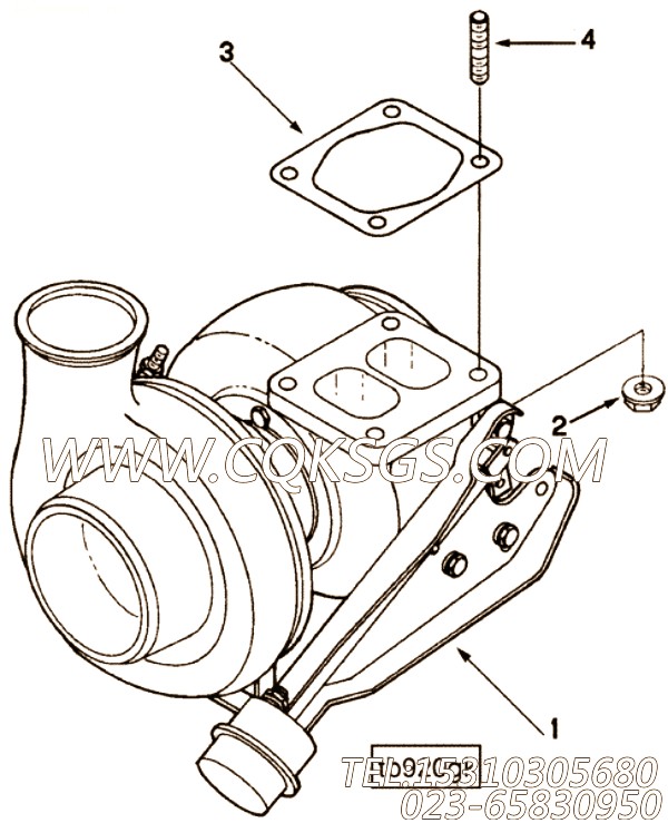 【涡轮增压器】康明斯CUMMINS柴油机的3802650 涡轮增压器