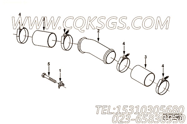 【发动机6CT8.3-G2的增压器布置组】 康明斯六角头螺栓,参数及图片